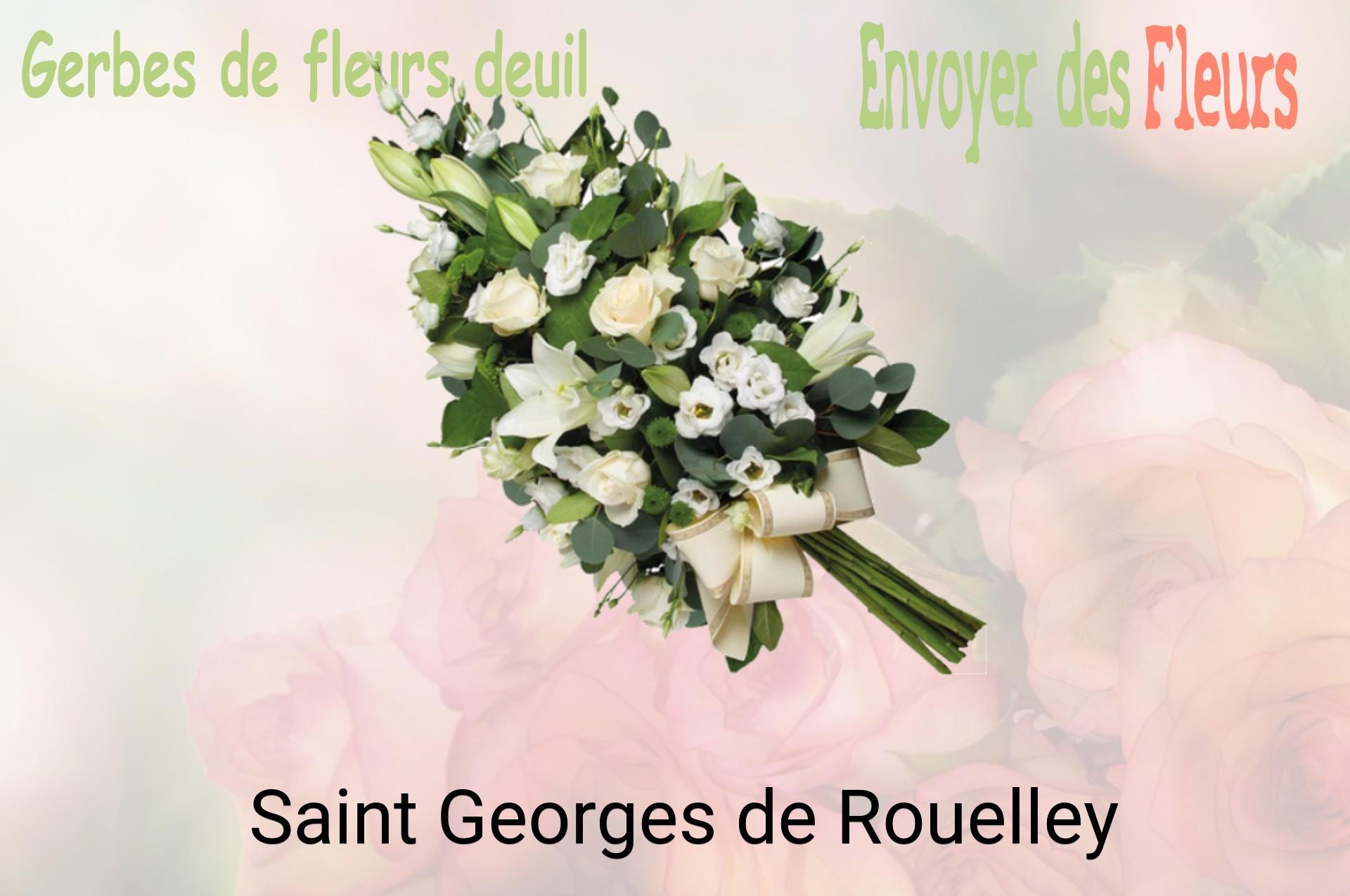 Gerbe de fleurs de deuil livrée à Saint-Georges-de-Rouelley
